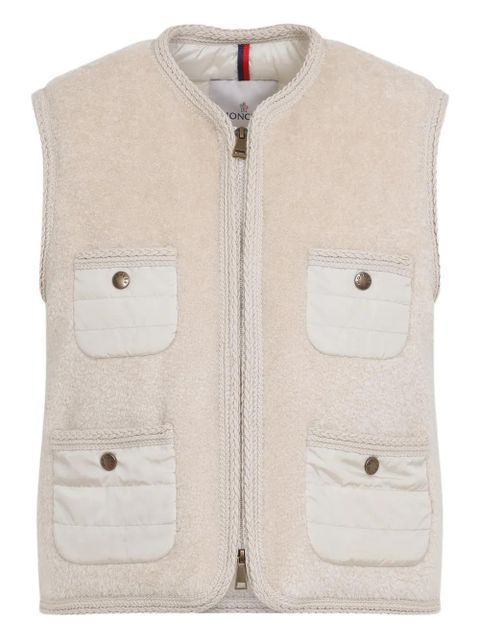 Moncler front-pocket zip-up gilet - Neutrals - zdjęcie produktu nr 1
