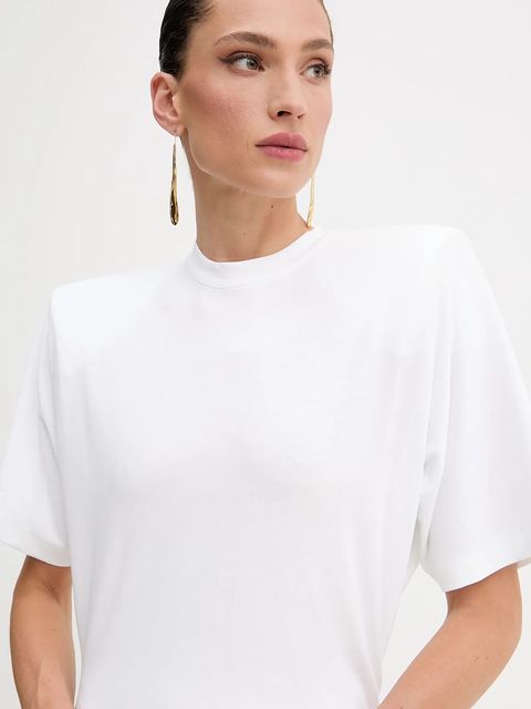 Pinko sukienka bawełniana kolor biały maxi dopasowana 105219 A2M2 - zdjęcie produktu nr 2