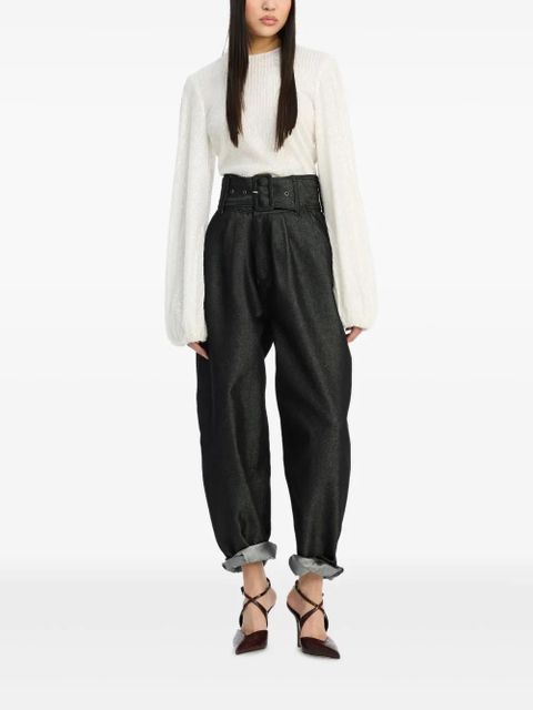 ROTATE BIRGER CHRISTENSEN sequin-embellished long-sleeve top - White - zdjęcie produktu nr 2