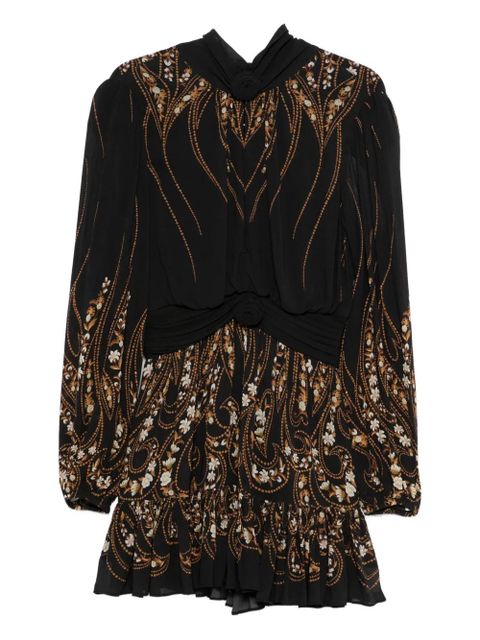 FARM Rio floral ruffled dress - Black - zdjęcie produktu nr 1