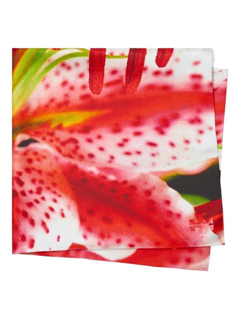 Tory Burch Lily silk scarf - Pink - zdjęcie produktu nr 1