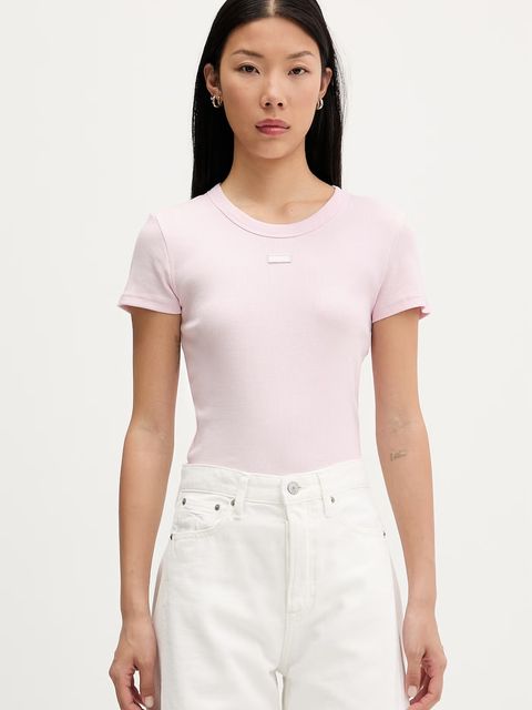HUGO Blue T-shirt damski bawełniany z elastanem Easy Tee_B - zdjęcie produktu nr 1