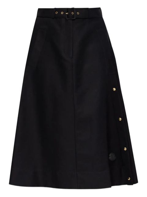 Moncler belted button-fastening midi skirt - Black - zdjęcie produktu nr 1