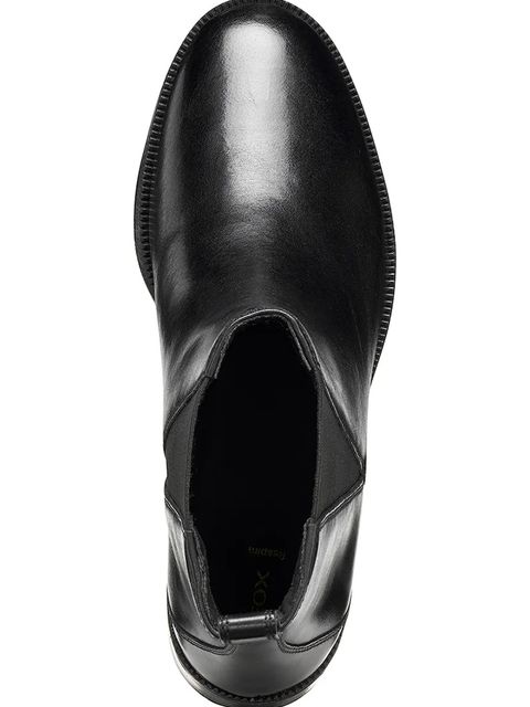 Geox sztyblety D CAMEXIA damskie kolor czarny na płaskim obcasie D565EA 000AA C9999