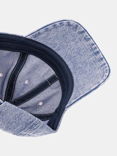 Tommy Jeans czapka z daszkiem jeansowa kolor niebieski AW0AW17643