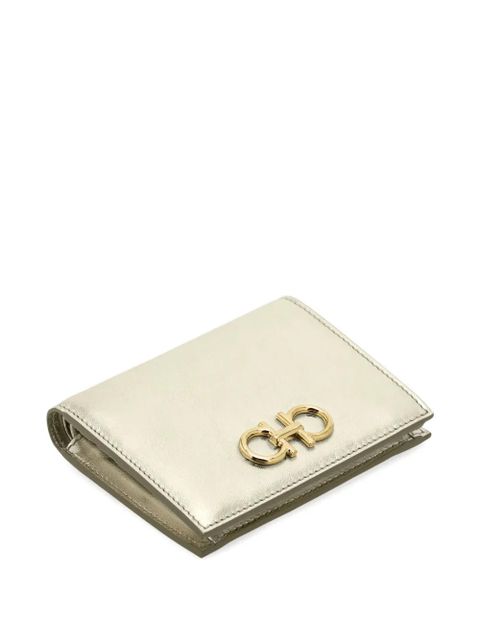 Ferragamo Gancini buckle compact wallet - Gold - zdjęcie produktu nr 2