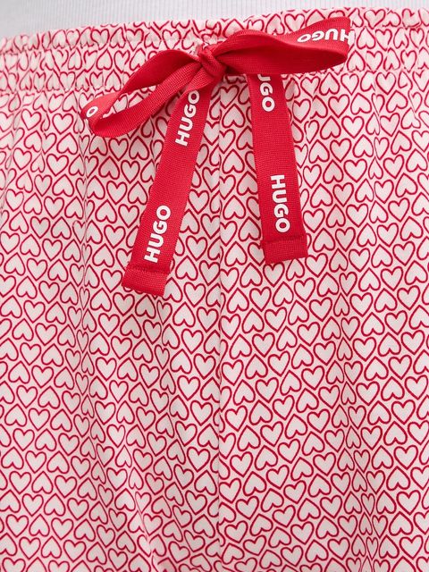 HUGO szorty piżamowe damska kolor czerwony 50556938