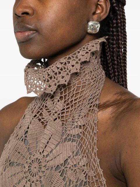 Magda Butrym crochet top - Brown