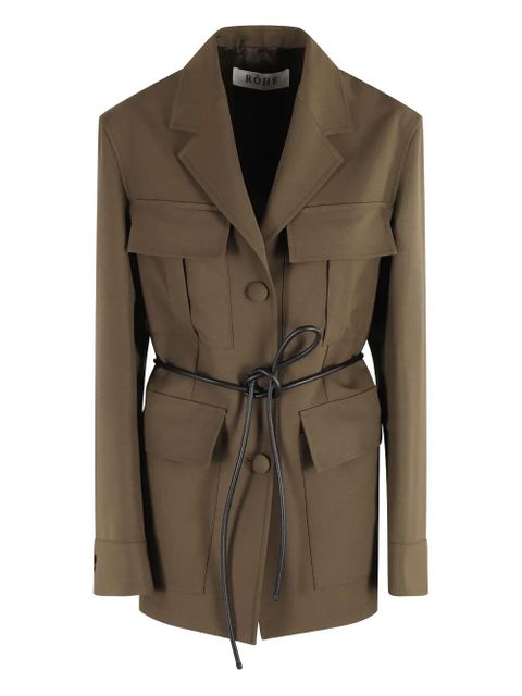 Róhe belted wool jacket - Green - zdjęcie produktu nr 1