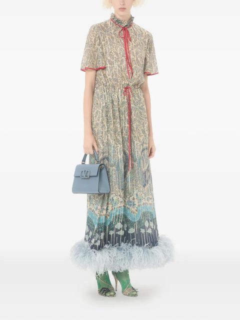 Valentino Garavani small Vsling grainy calfskin handbag - Blue