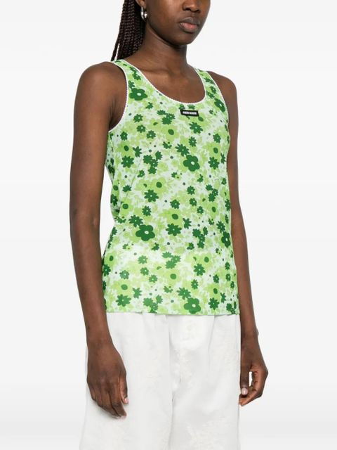 Miu Miu floral-print top - Green