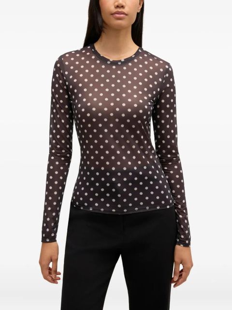 GANNI polka-dot top - Black