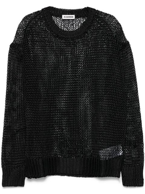 Jil Sander open-knit sweater - Black - zdjęcie produktu nr 1
