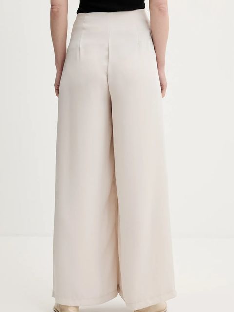 Answear.LAB spodnie damskie kolor beżowy szerokie high waist - zdjęcie produktu nr 2