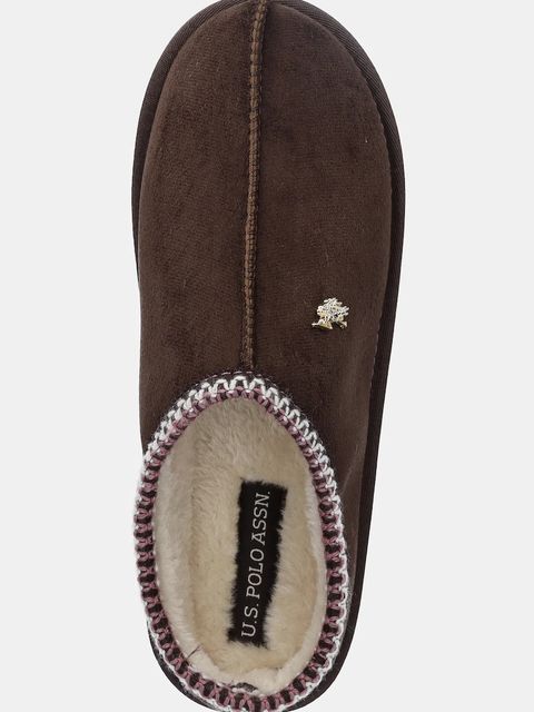 U.S. Polo Assn. kapcie VERENY001 kolor brązowy VERENY001W/EH1