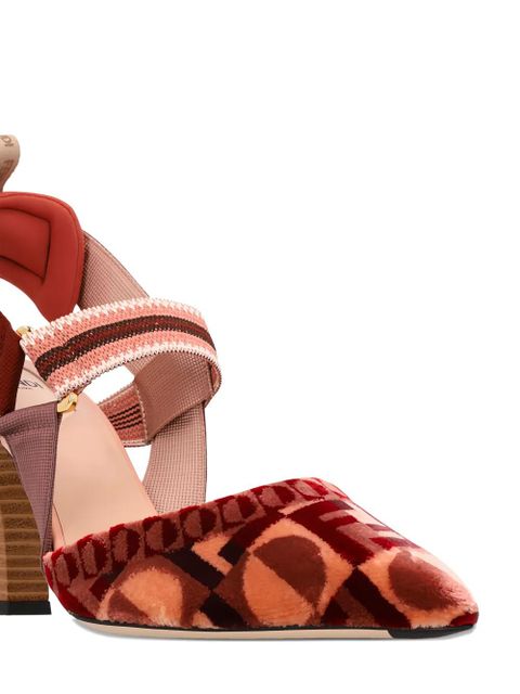 FENDI 85mm Colibri slingback pumps - Red - zdjęcie produktu nr 2