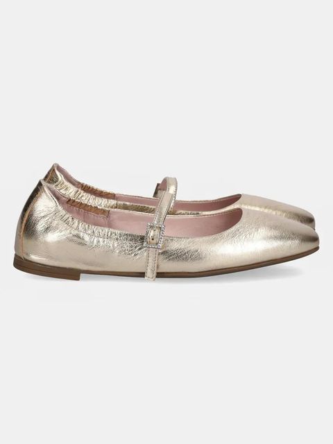 Answear.LAB baleriny skórzane kolor złoty - zdjęcie produktu nr 2