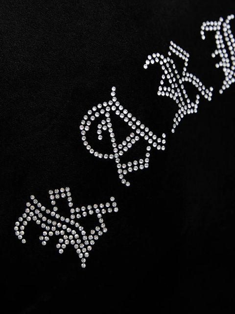 Karl Kani spodnie dresowe welurowe damskie kolor czarny z aplikacją 61040069