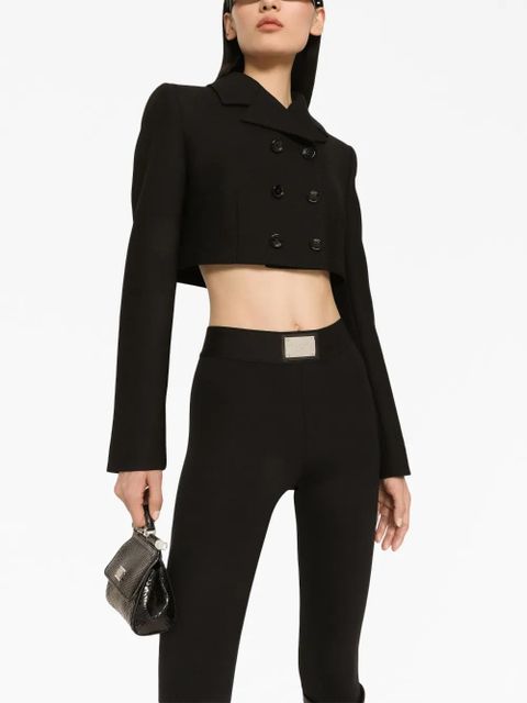 Dolce & Gabbana double-breasted cropped blazer - Black