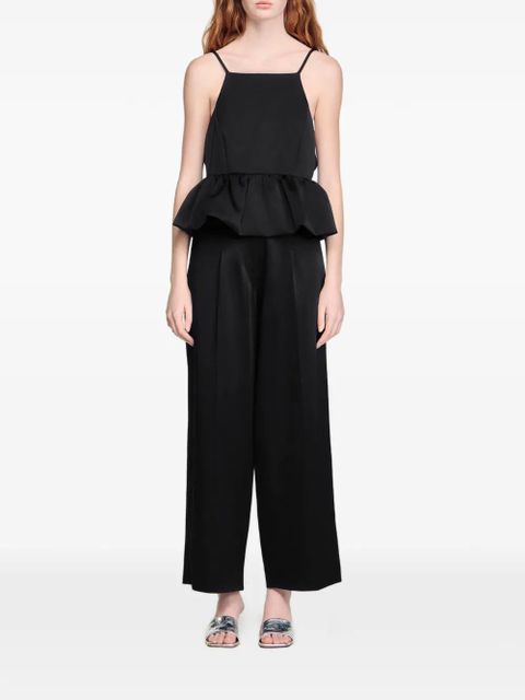 SANDRO ruffled camisole top - Black - zdjęcie produktu nr 2