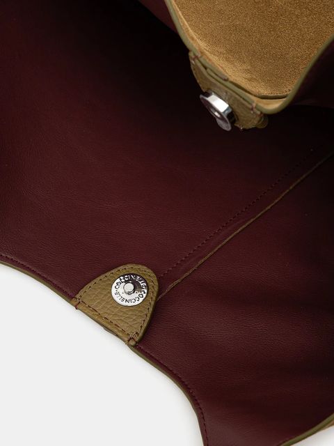 Coccinelle torebka zamszowa kolor zielony E1 THE 11 02 01