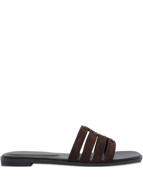 Tory Burch suede flat sandals - Brown - zdjęcie produktu nr 1