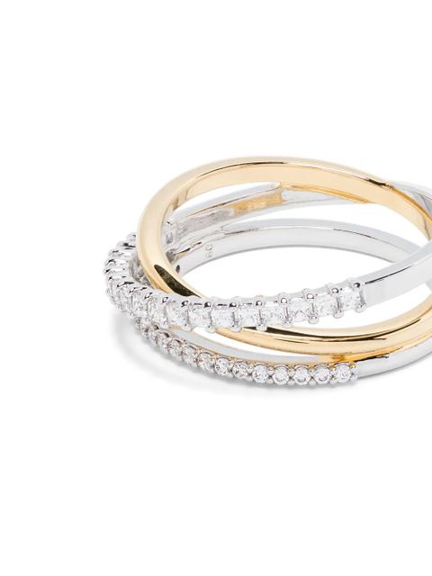 Swarovski Hyperbola band ring - White