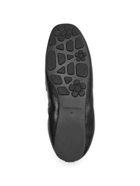 Marc Jacobs logo-plaque leather loafers - Black