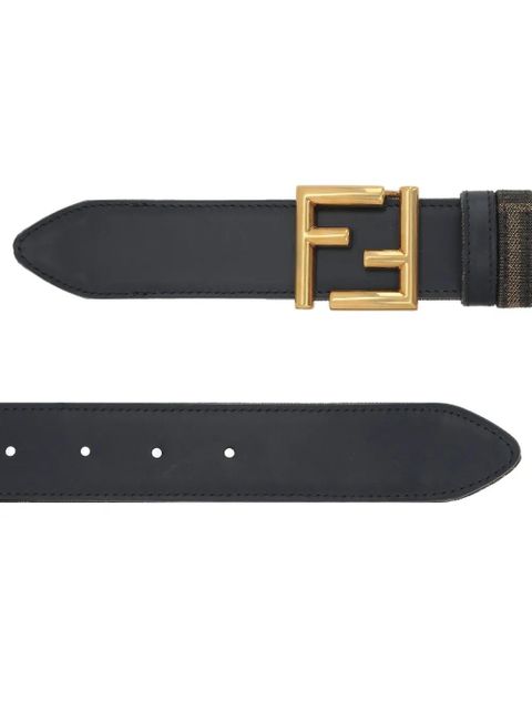 FENDI FF-logo leather belt - Black - zdjęcie produktu nr 2