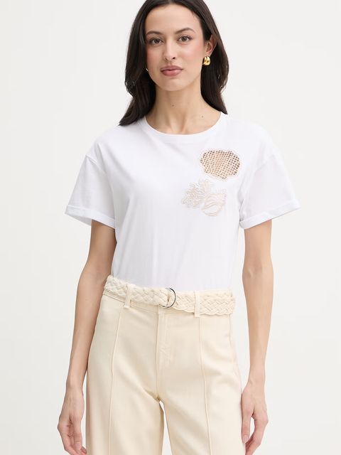 Liu Jo t-shirt damski bawełniany - zdjęcie produktu nr 2