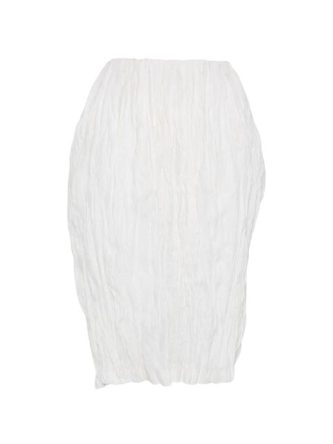 TOTEME crinkled-effect skirt - White - zdjęcie produktu nr 1