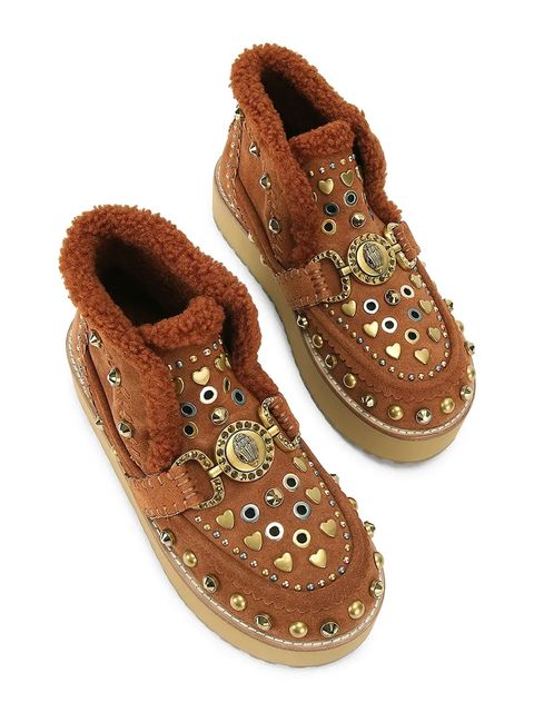 Kurt Geiger London śniegowce zamszowe Mansion Cosy Boot kolor brązowy 4993936029