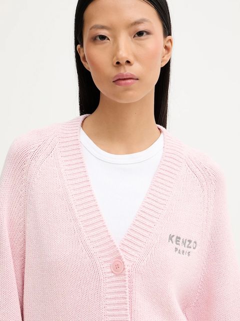 Kenzo kardigan z dodatkiem wełny damski kolor różowy FF62CA7143LA