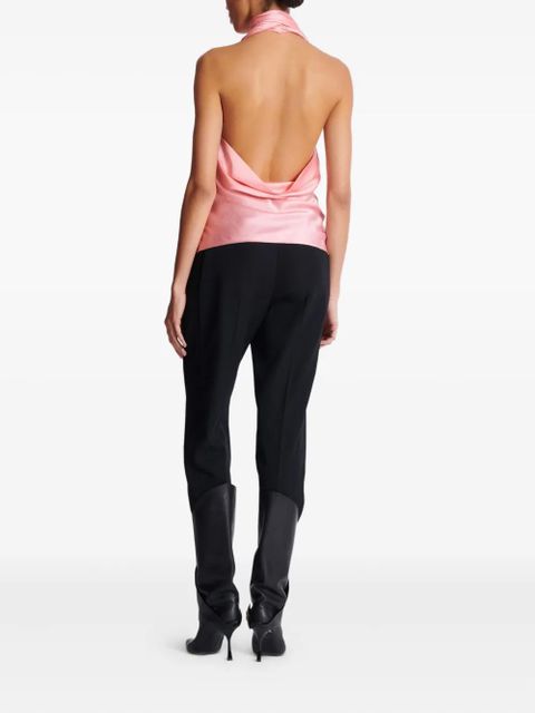 Balmain silk halterneck top - Pink