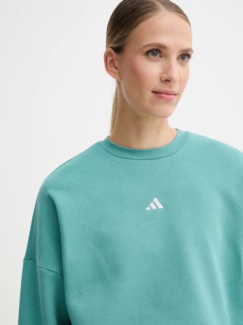 adidas bluza Essentials damska kolor turkusowy gładka JV7299