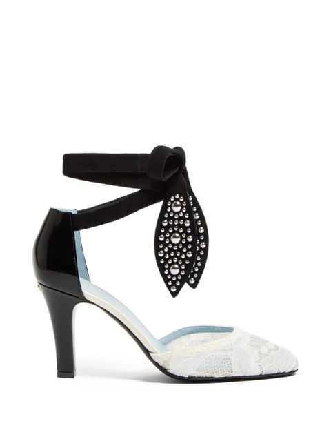 Valentino Garavani Foliefoliage tie-fastening pumps - White - zdjęcie produktu nr 1