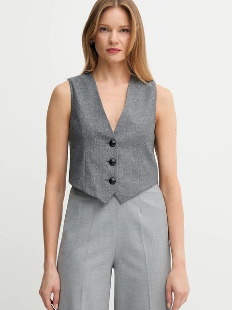 Gaudi kamizelka kolor szary jednorzędowa 521FD35017 - zdjęcie produktu nr 1