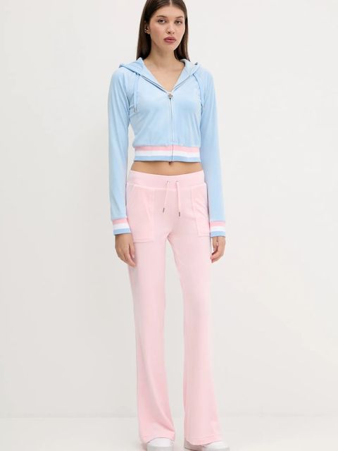 Juicy Couture spodnie dresowe kolor różowy gładkie JCSEBJ001 - zdjęcie produktu nr 2
