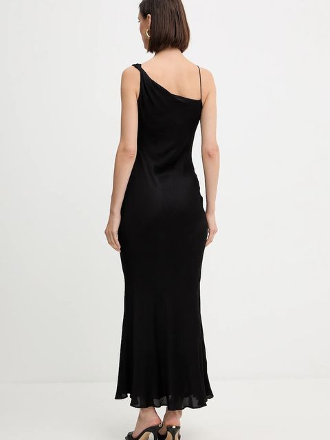 Twinset sukienka kolor czarny maxi rozkloszowana 252TP2360