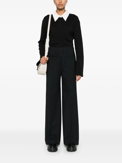 SANDRO pinstripe trousers - Black