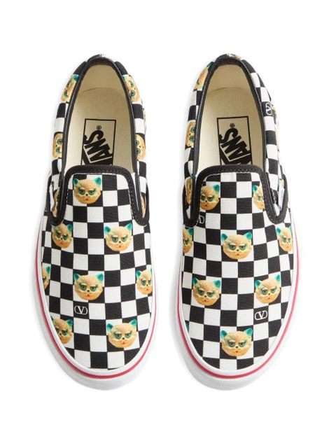 Valentino Garavani x Vans checkerboard-print slip-on sneakers - White