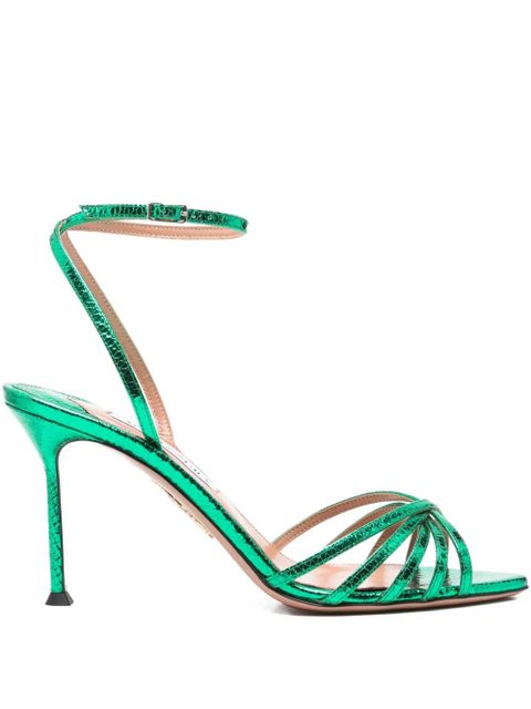 Aquazzura 85mm pointed-toe sandals - Green - zdjęcie produktu nr 1