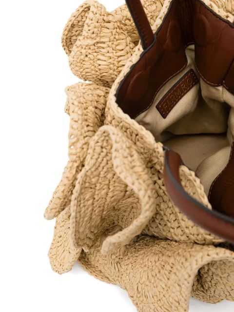 FARM Rio raffia tote bag - Neutrals