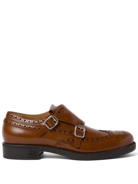 Miu Miu x Church's leather brogue shoes - Brown - zdjęcie produktu nr 1