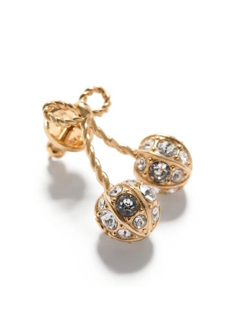 Valentino Garavani Cherryfic crystal-embellished earrings - Gold