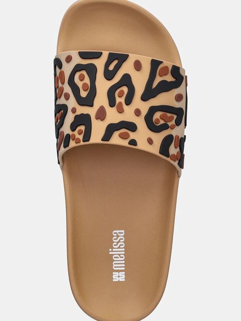 Melissa klapki MELISSA ANIMAL PRINT SLIDE AD damskie kolor brązowy M 36097.BG892