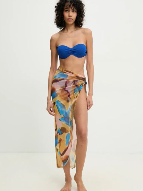 Answear.LAB spódnica plażowa kolor żółty