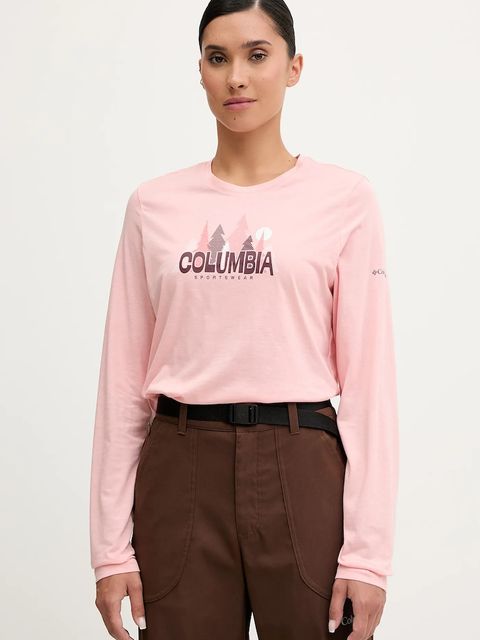 Columbia longsleeve Ruby Springs kolor różowy 2135241 - zdjęcie produktu nr 1