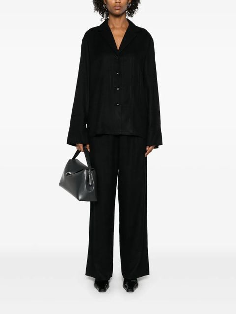 TOTEME monogram flannel trousers - Black