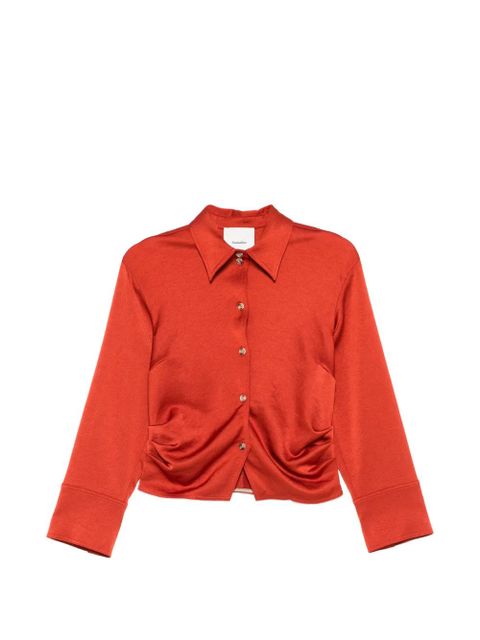 Nanushka Hildie cinched shirt - Red - zdjęcie produktu nr 1